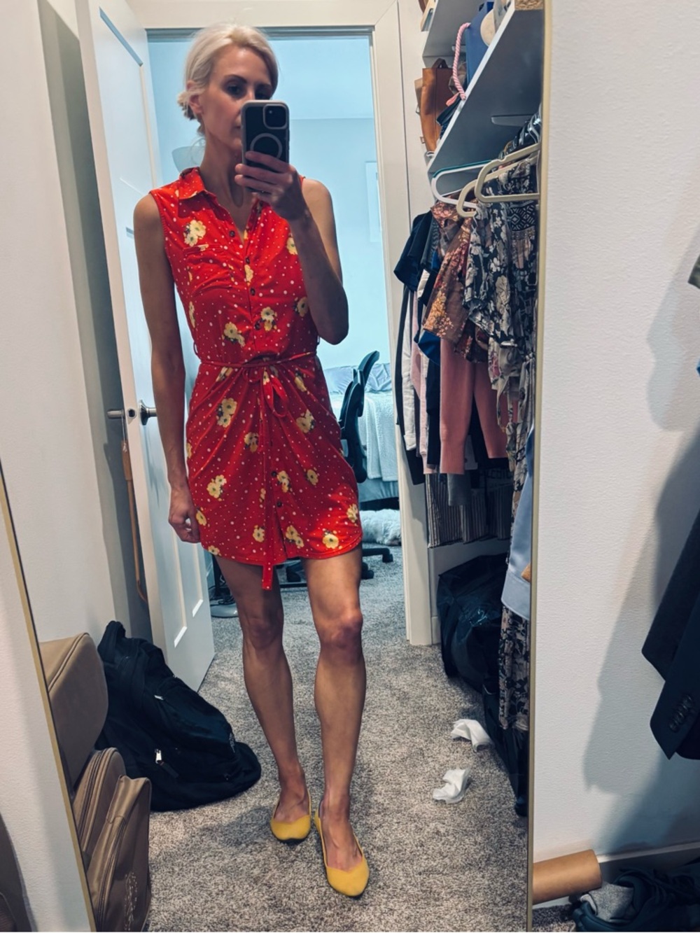 Vintage tie-waist Summer Dress, fits size X, EUC!